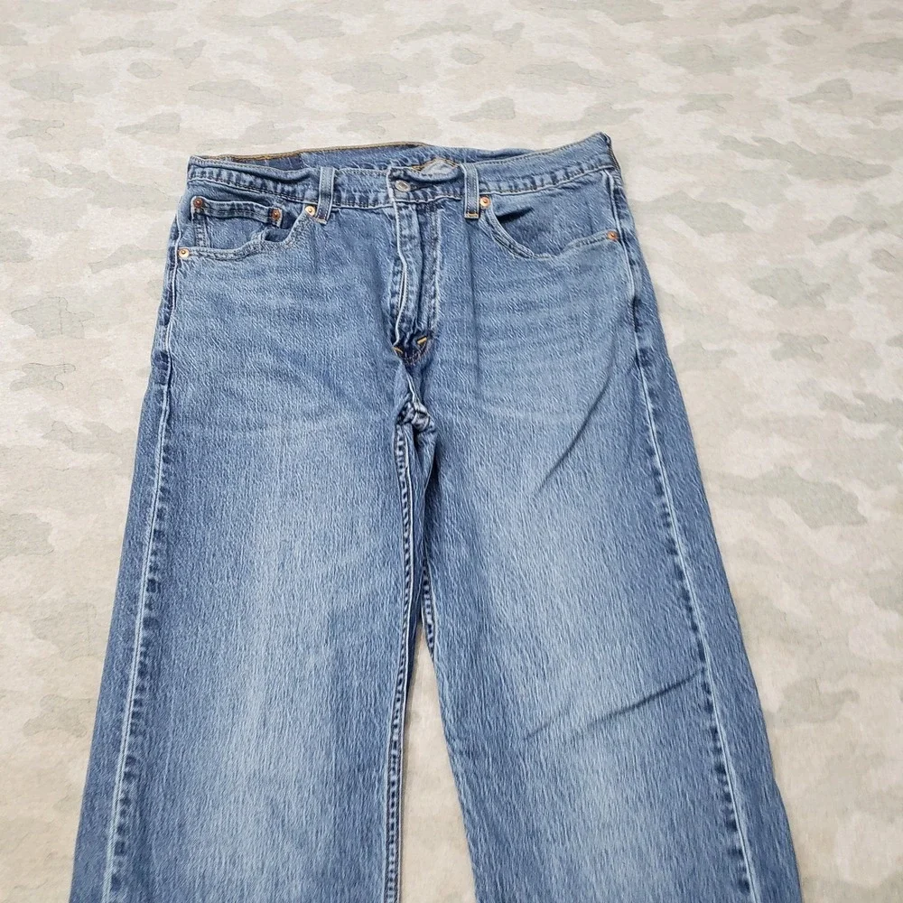 Levi's 505 Jeans Mens 33x34 Blue Workwear Straight Leg Denim Medium Wash